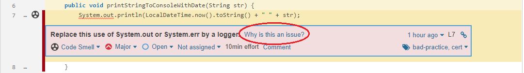 配置项目以排除某些违反声纳的行为