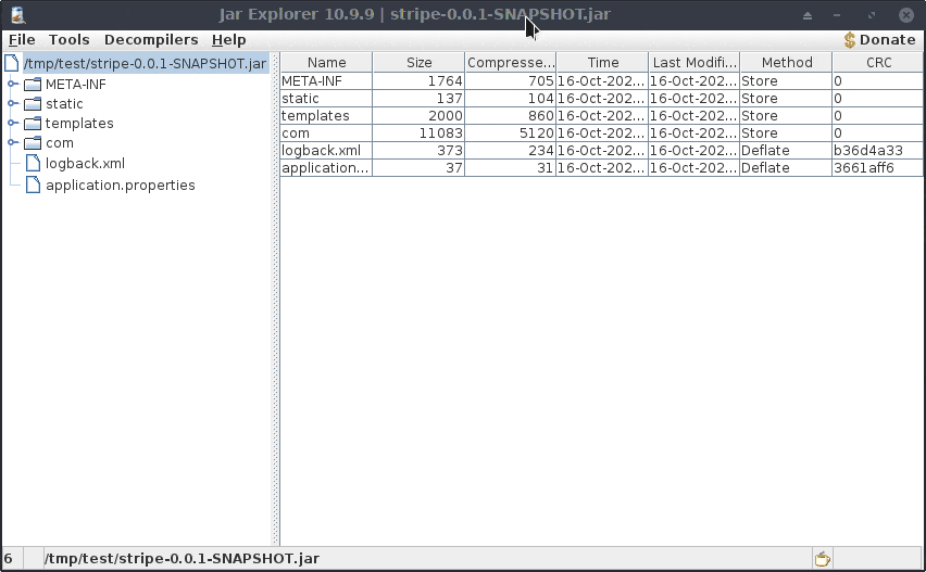 查看JAR文件的内容
