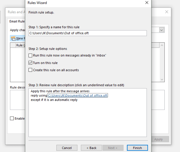 如何设置Outlook外出消息-3