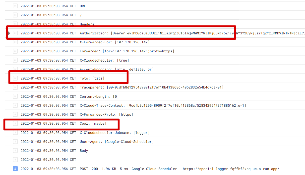 使用自定义标头和 OIDC 令牌调度 Google Cloud Function