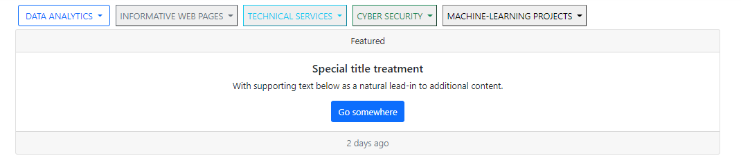 ASP.NET Core Web App 项目（下拉按钮、处理单击操作、显示在带有标题的卡片上