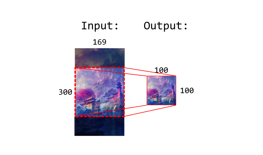 将多个影像的大小调整为特定的正方形比例而不进行填充