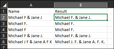 单字母加句号，即中间名首字母（如果是单字母加句号，如果不正常就加句号）