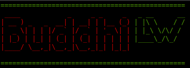 我想连接两个 figlet 输出（不同颜色）